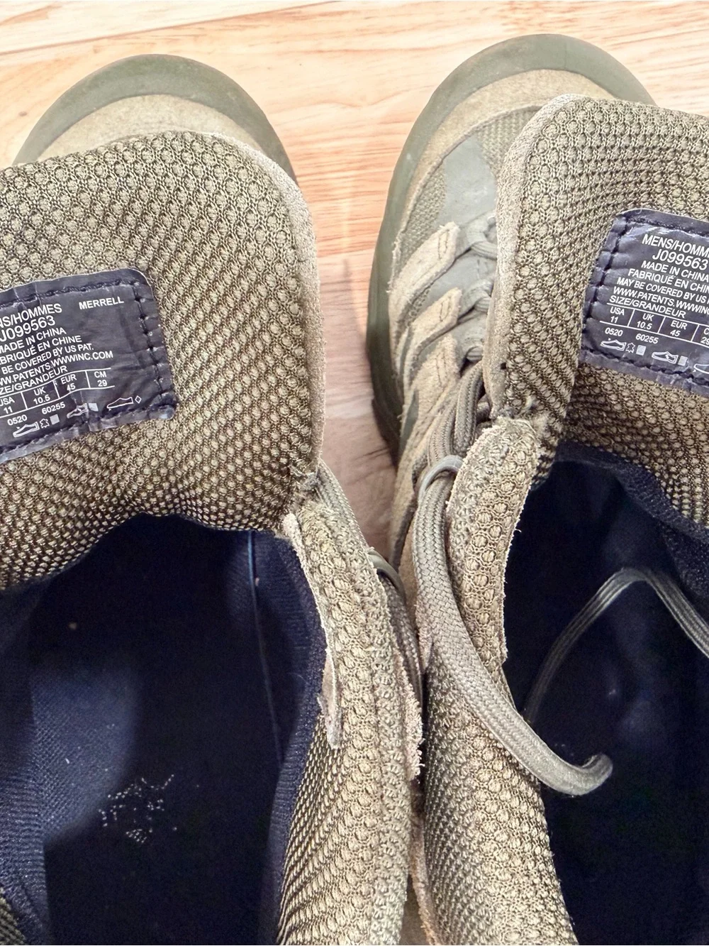 Merrell Men's Hiking Shoes in Olive and Tan